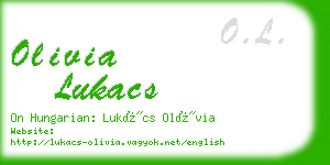 olivia lukacs business card